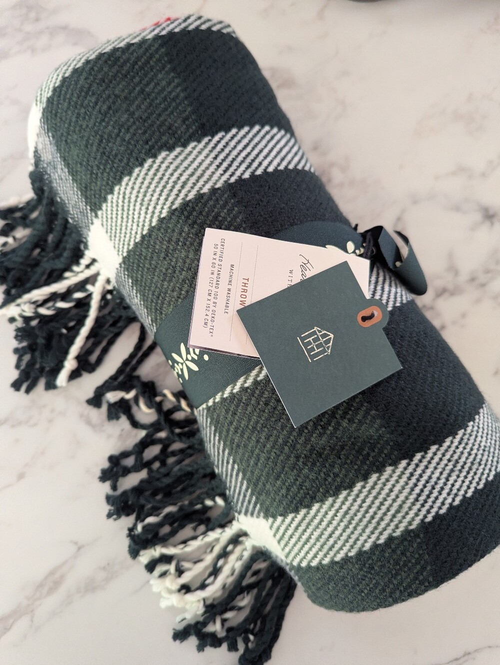 Heart & Hand Christmas Throw